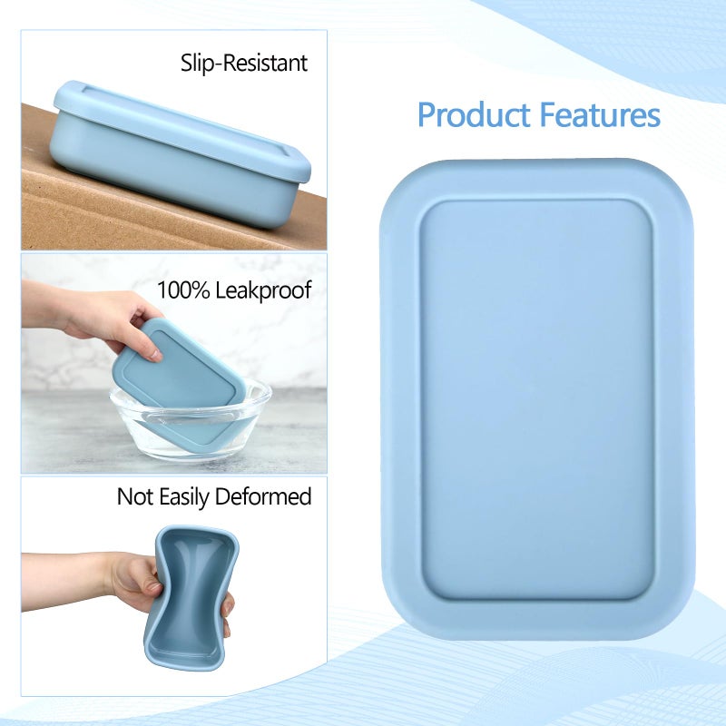 PUTING Travel Soap Case, Silicone Travel Soap Container, Leakproof Soap Holder with Lid, Shatterproof Shampoo Bar Holder for Bathroom, Travel, Gym, Camp(Grey Blue) - Image 2